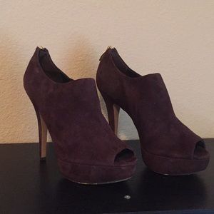Vince Camuto Suede Peep Toe Heels